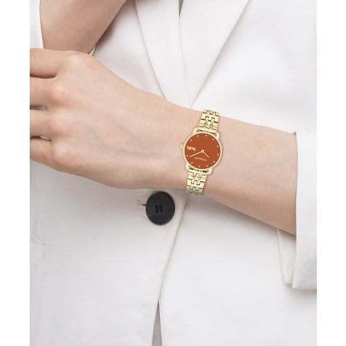 Coach Women's Elliot Watch, Red Dial, Stainless Steel Strap, 14504446 [Official Import]