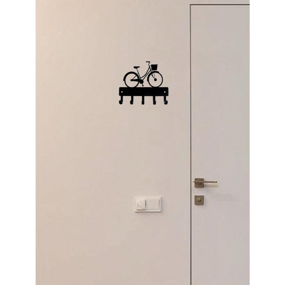 Wrought Iron Bicycle Key Holder Hook Wall Mounted Entryway Decor 1 Piece