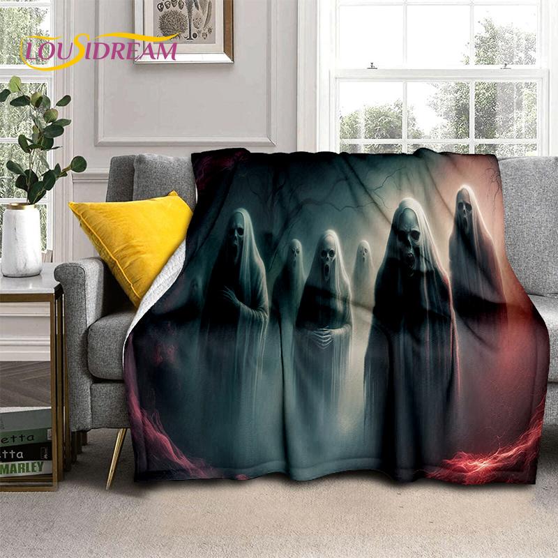 20 Style Gothic Horror Character Skull Ghost Spirit Soft Blanket,Soft Throw Blanket for Home Bedroom Bed Sofa Picnic Travel Gift