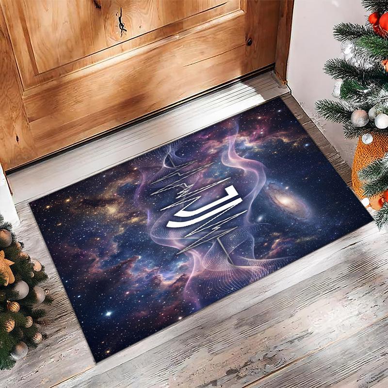 Juventus FC Printed Flannel Area Rug Non Slip Soft Polyester Floor Carpet Indoor Decor Mat for Bedroom Living Room Sofa