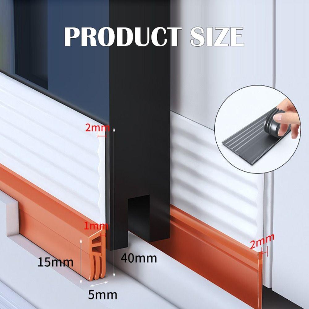2/4M Windproof Sliding Window Sealing Strip Insectproof Gap Filling Weather Stripping  Household