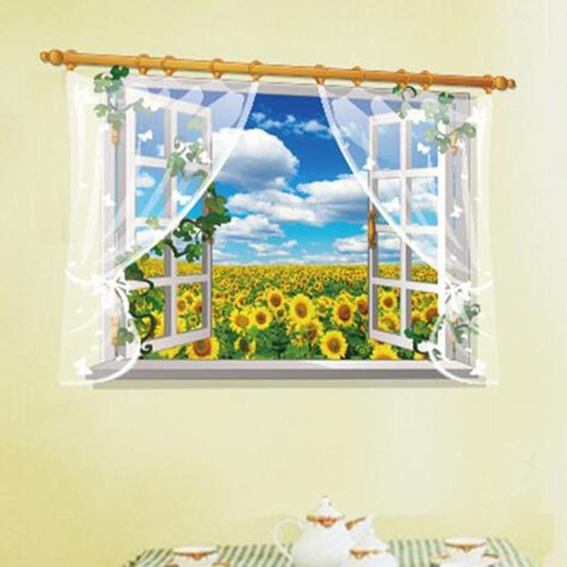 Waterfall Kid Room 3d Window Decal Removable Wall Stickers Home Decor Art Mural