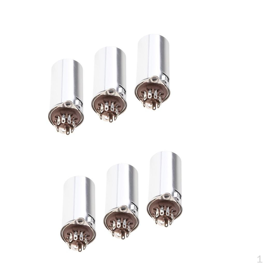 

6x 9-контактная ламповая панель с алюминиевым шасси для 12AX7 12AU7 E88CC 6922 6n1