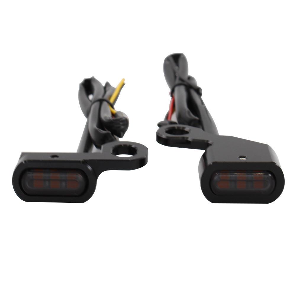 

И Современные Гладкие Передние Указатели Поворота Для Softail 00 14 До Black Smoke