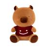 Sweater Smiling Red Capybara Plush Toy Soft Stuffed Animal Girls Gift Doll Kids