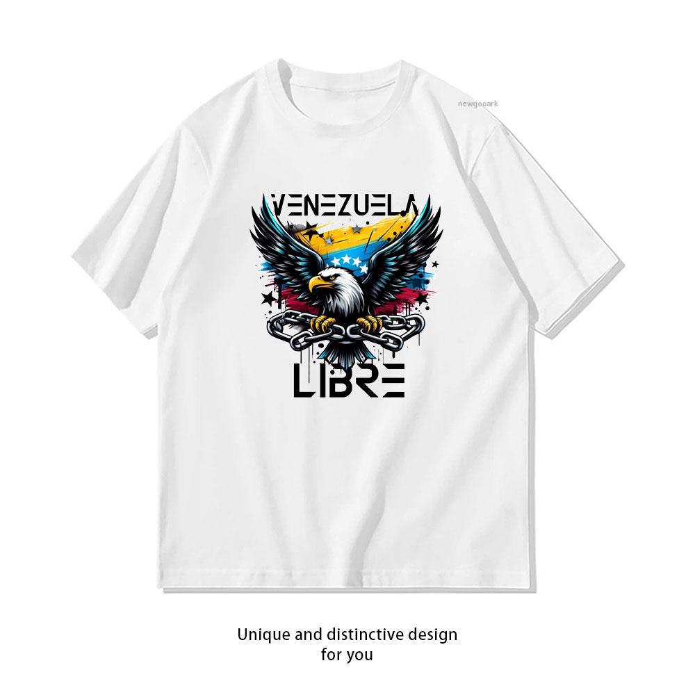 Venezuela Libre Tshirt Women Unisex Casual Cotton Graphic T Shirts Creative Streetwear Camisetas Tops Tee Ropa De Hombre S