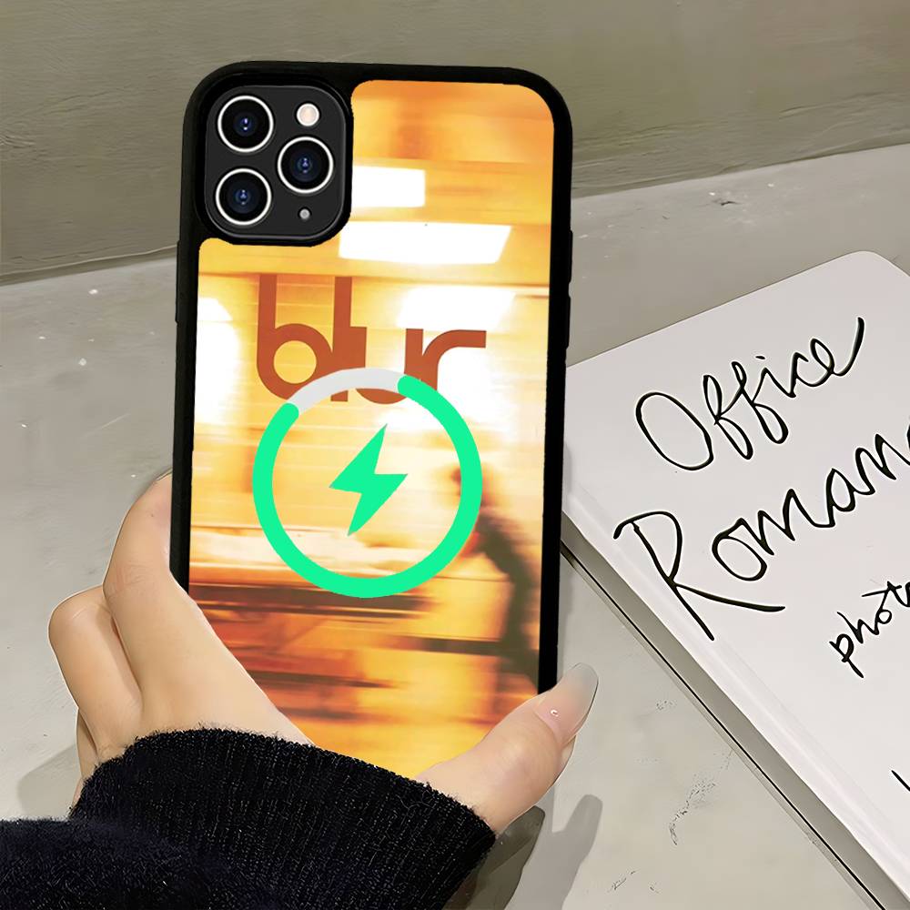 Rock Band B-Blur Magnetic Case For IPhone 17 16 14 13 12 11 15 Pro Max Plus Wireless Charge Phone Cover