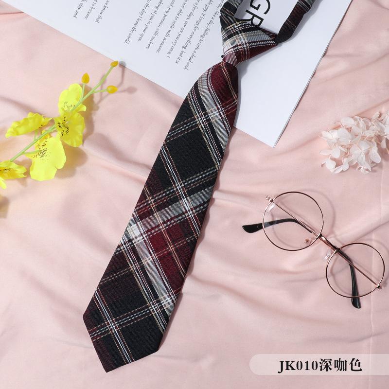 Jk Japanisches Karo Damenkragen Schwarzer Krawattenkragen Seil College-Stil Streamer Schleife Hemd Ins Matrosenanzug