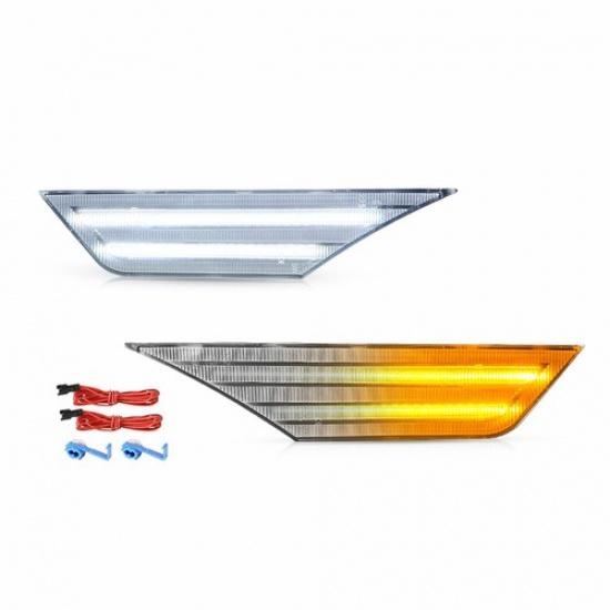 Amber LED Sequential Side Signal Marker White Lights Fit 2016- Honda Civic