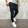 Men Harem Pants Solid Color Ankle Tied Streetwear Hip Hop Double Layer Running Baggy Pants for Jogging