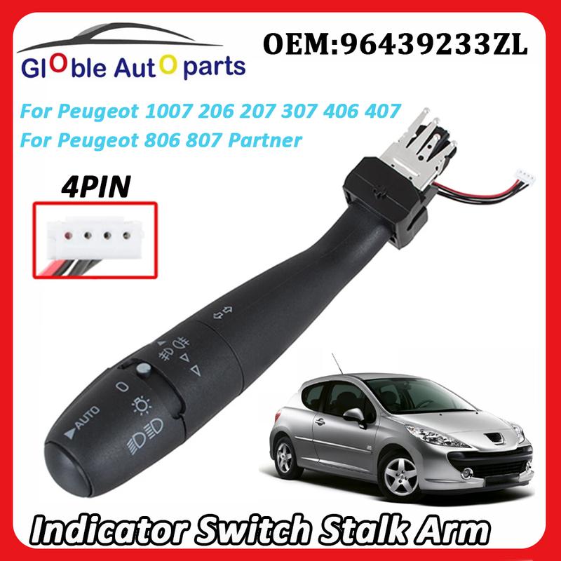 96439233ZL Для Peugeot 206 207 307 301 308 1007 406 Автомобильный подрулевой переключатель указателей поворота и фар 96450912ZL