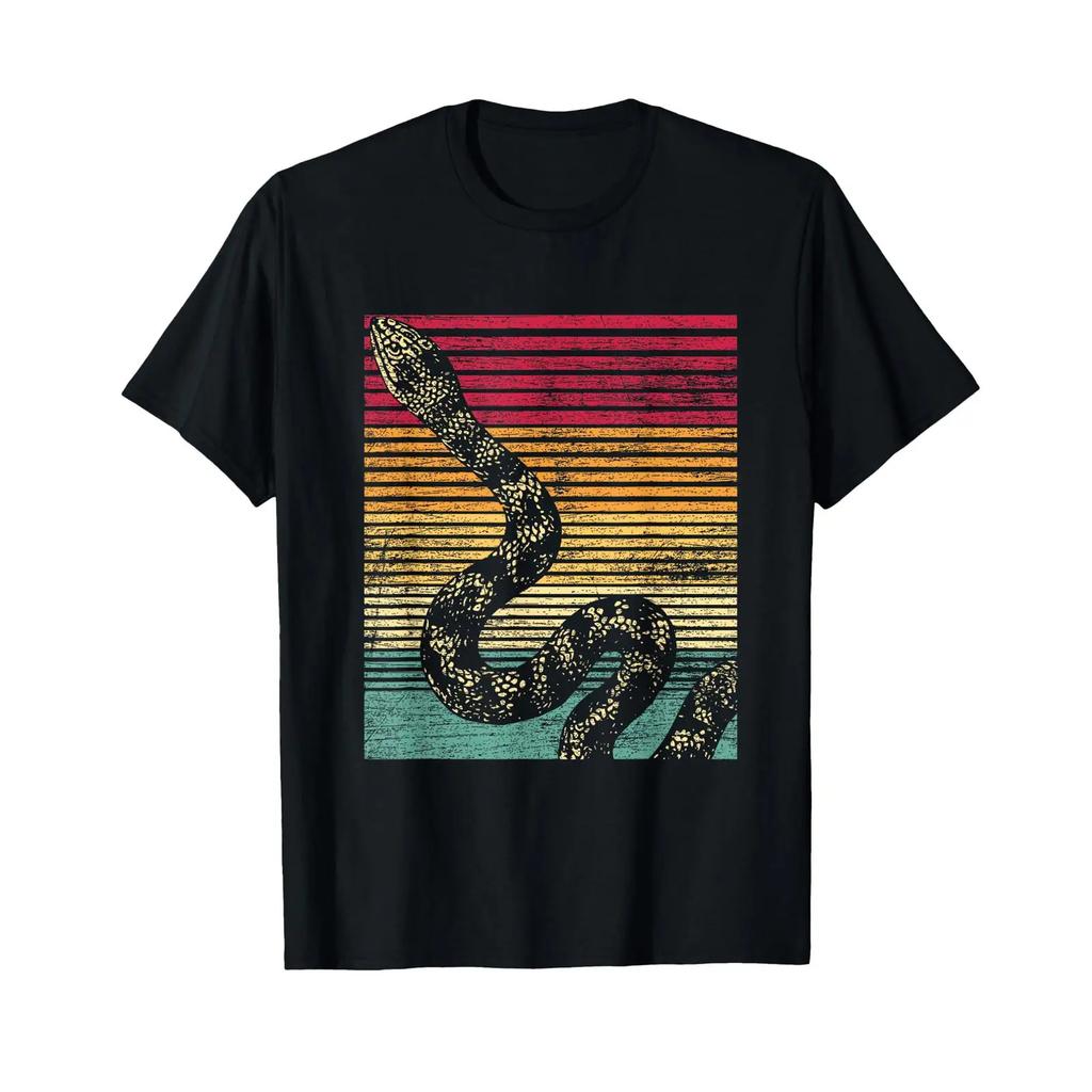 Retro Snake T Shirt Vintage Graphic Stylish Comfortable Fashion Soft Breathable Designer Clothes Top For Everyday Wear