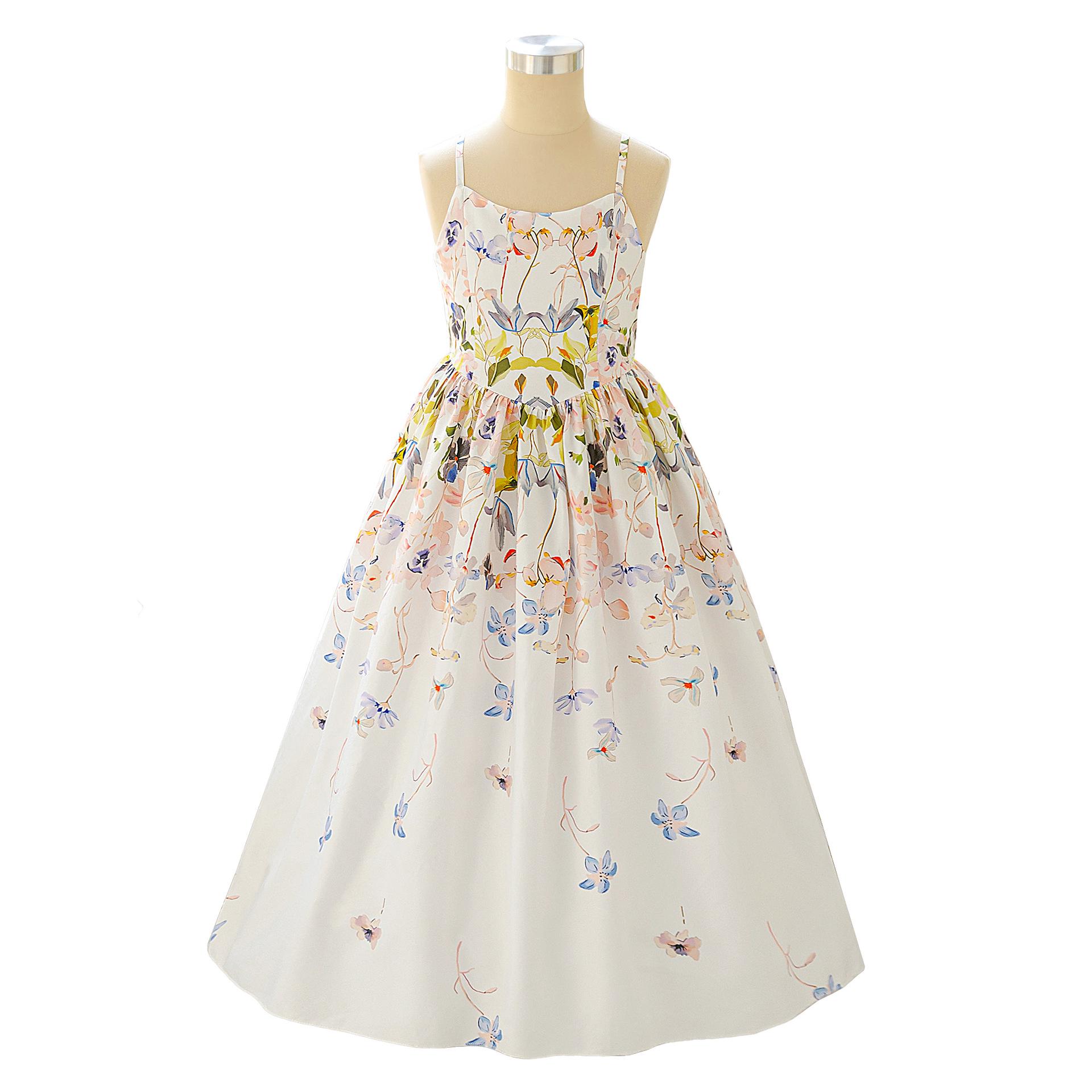 

Европейско-индийское цветочное платье-туба без бретелек для девочек 2026 года - Формальный праздничный стиль 130cm