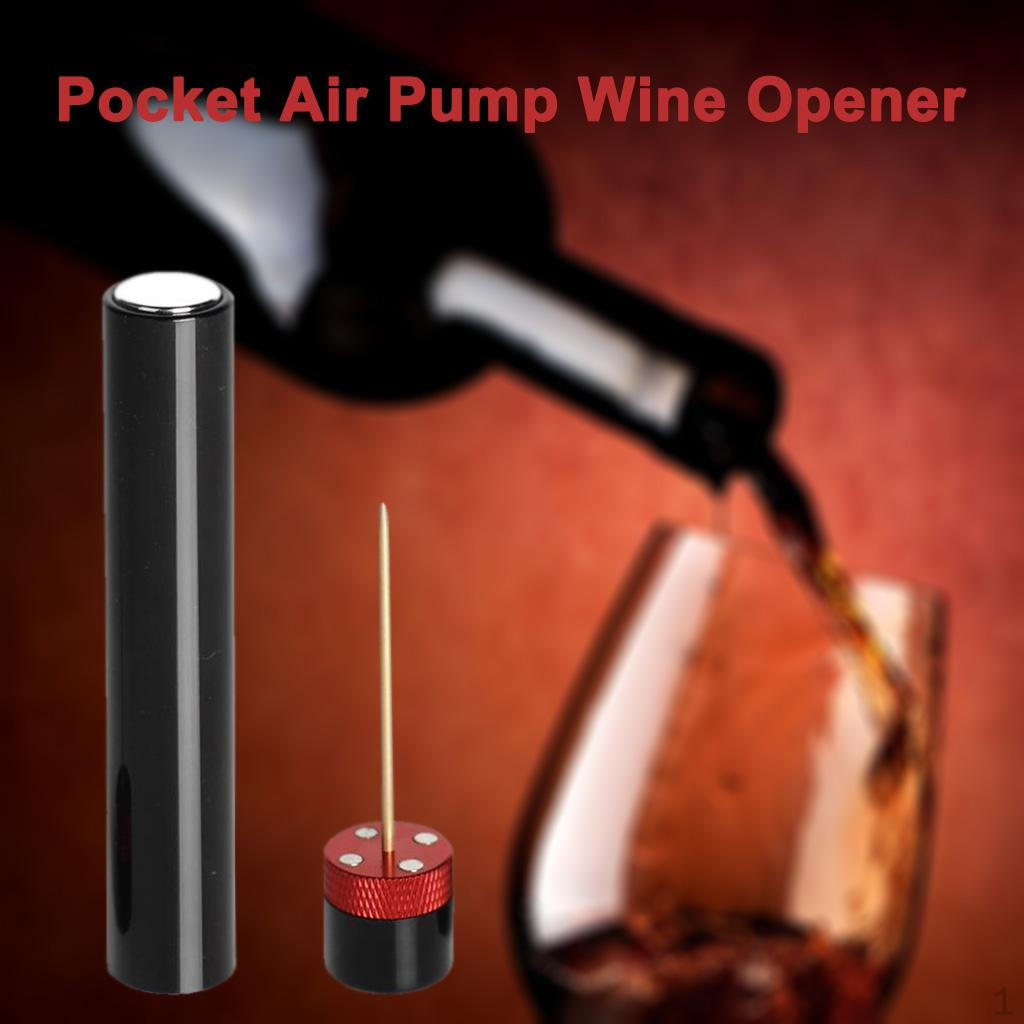 

Pressure Opener Pump Bottle Set Wine Accessory Tool Kit Air Gift червоний