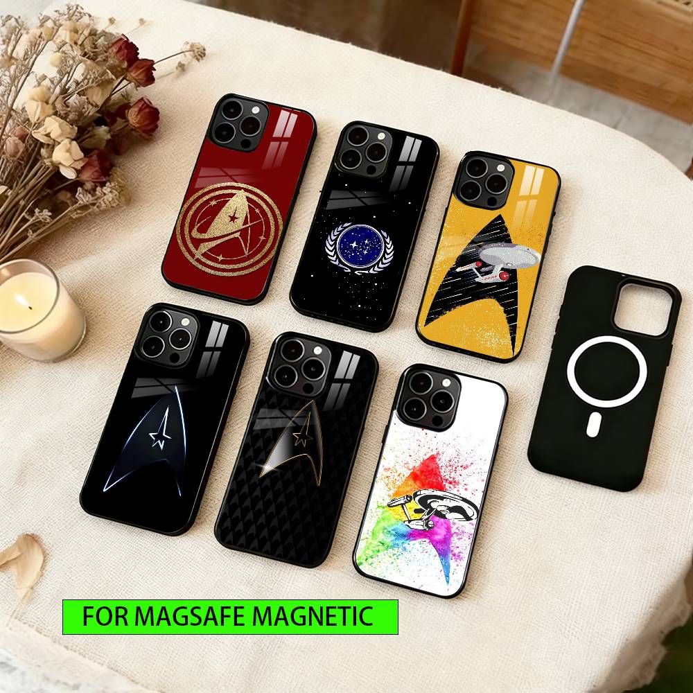 S-Trek Space Theme Phone Case For iPhone17,16,15,14,13,12,11 Plus,Pro Magnetic For Magsafe Wireless Charging