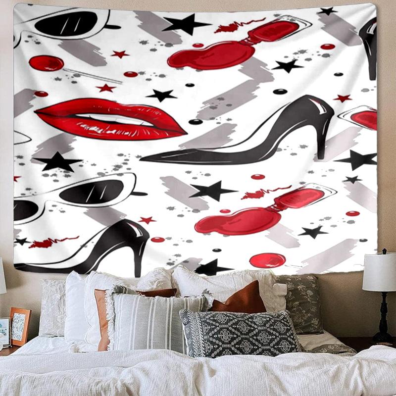 Colorful Lipstick Collection Printed Tapestry, Wall Hanging,Livingroom, dormitory, Large Wall Decor, Fabric Decor Fan Birthday Gifts