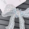 White Three-Dimensional Pearl Embellished Mesh Sequined Lace Butterfly Cloth Sticker Versatile Clothing Bag Accessories Decoration