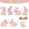 Easter Bunny Table Sign 6 Pieces Bunny Shaped Wood Rustic Decoration Table Centerpieces Spring Ornament For Shelf Mantel Pa Rty