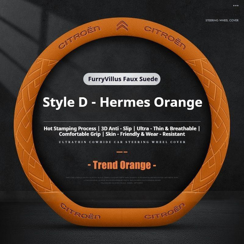 YKGBU1 Breathable suede Steering Wheel Cover For Citroen C1 C2 C3 C4 C5 C6 C4L Berlingo Picasso Aircross Sega Ely See Auto Accessories