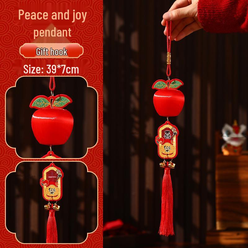 2026 Year of the Horse Persimmon Hanging Decoration for Chinese New Year - Living Room Ornaments, Spring Festival Door Bells & Small Pendants.