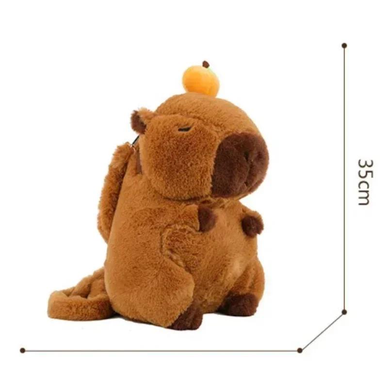 Non-Toxic Capybara Plush Backpack Kawaii Fashion Plushie Doll Fur Bag Children'S Bag Shoulder Bag Mini Knapsack Bags Gifts For Childrenfriend