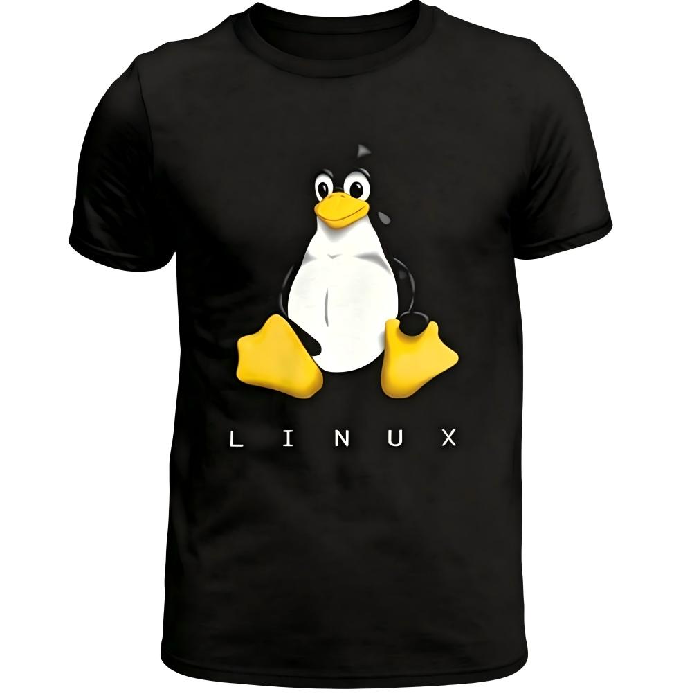 Linux Tux Penguin Logo Programmer Graphic T-Shirt
