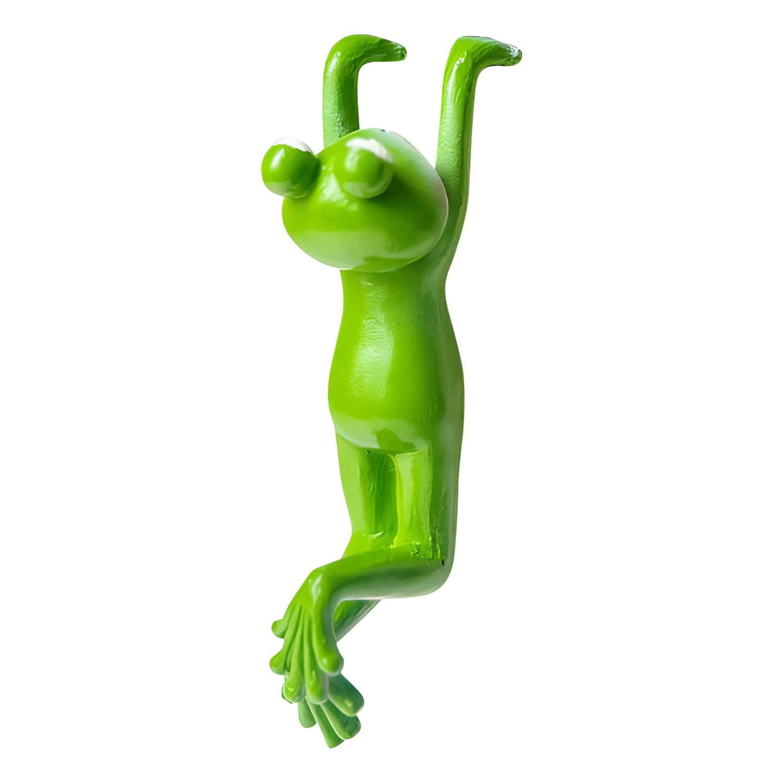 

Resin Frog Figurines Cute Climbing Frog Figurines Flower Pot Hugger for Patio Balcony Lawn Plant Yard Pool