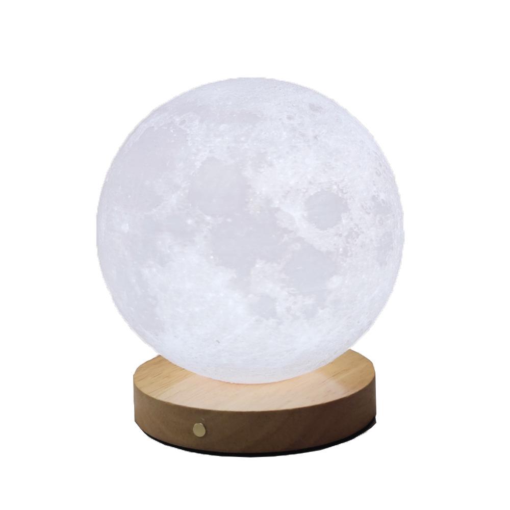 Rotating Moon Lamp Night Light—Creative Bedside Atmosphere Lamp for Bedroom or Desk