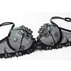 Summer Cherry Embroidery Bra Large Size Transparent Mesh Temptation Underwear Ultra-thin Sexy Ladies Bra Set