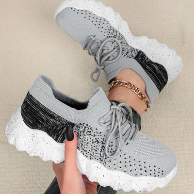 Oddychające Sneakersy na Platformie Dzianinowe Grube Buty dla Kobiet Mężczyzn Rekreacyjne Buty do Chodzenia Modne Buty Skarpety Antypoślizgowe Odporne na Zużycie