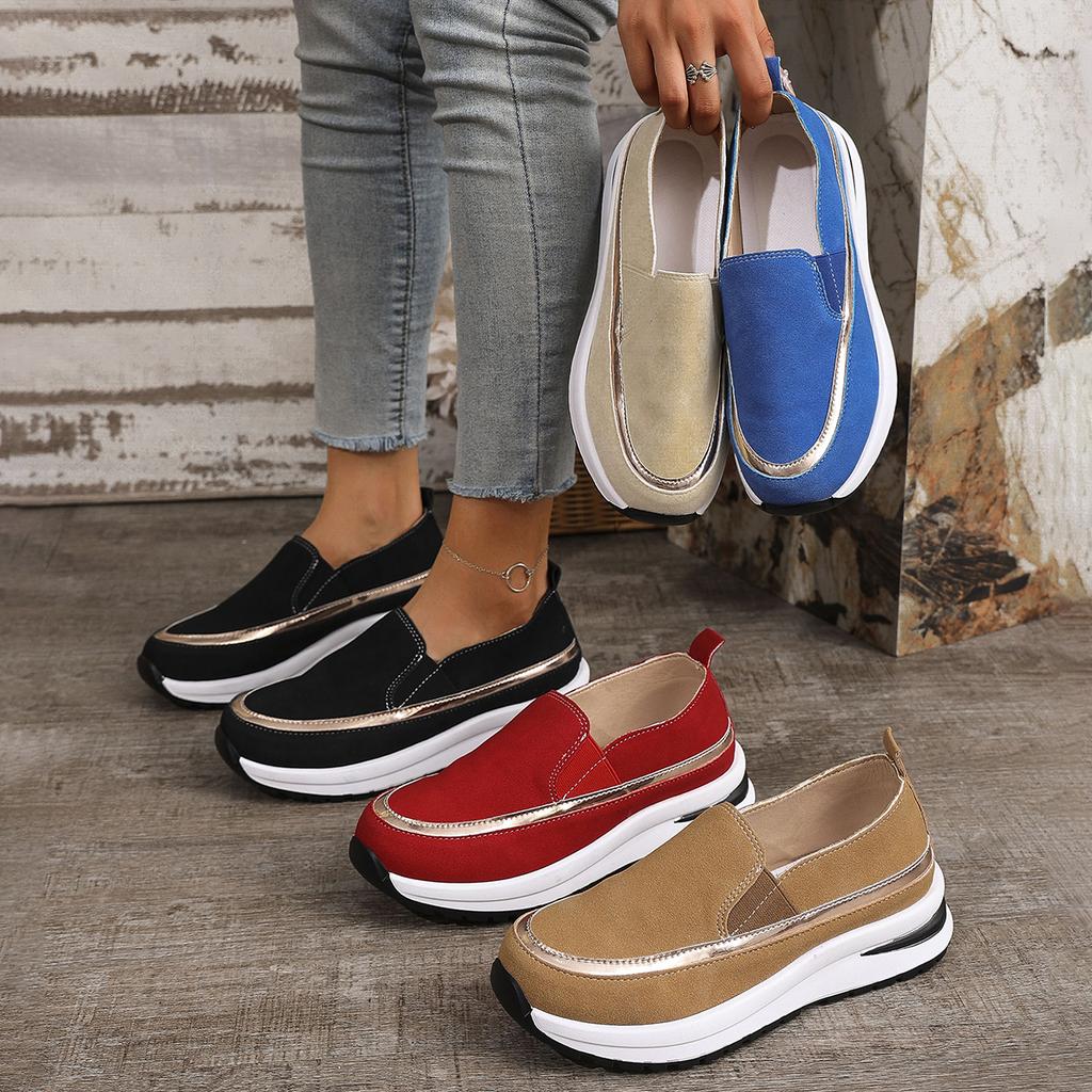 Fashion Women Sneakers Spring Autumn Fashion Platform Shoes Women Slip on Elegant Loafers Shoes Comfortable Large Size Sneakers Women