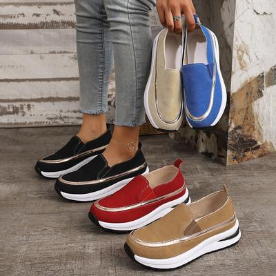 Fashion Women Sneakers Spring Autumn Fashion Platform Shoes Women Slip On Elegant Loafers Shoes Comfortable Large Size Sneakers Women