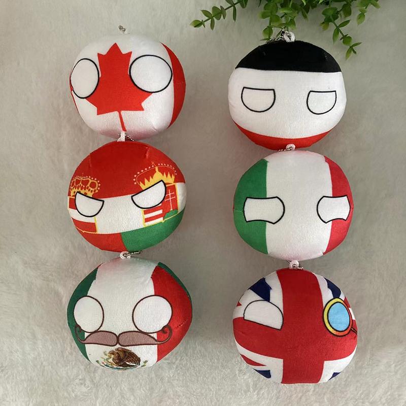Julegaver Country Ball Plysjdyr 10Cm Polandball Anheng Landsflagg Kuler Countryball Kosedukke