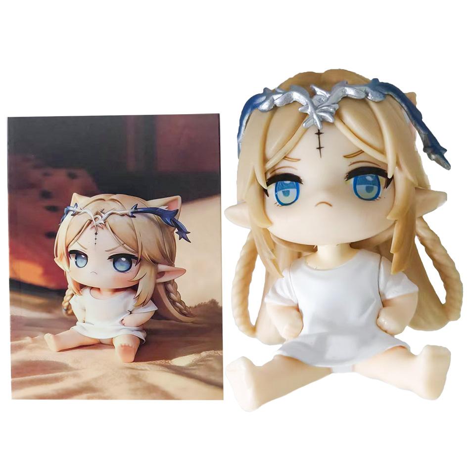 Wuthering Waves Cartethyia Leuke Beeldjes Zittend Hars Beeld Anime Blond Kattenoor Elf Meisje Beeldje Model Speelgoed Bureau Decoratie Cadeau