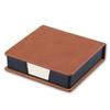 Sticky Note Box With Notepads Pu Leather Memo Pad Dispenser Desktop Supplies For Students Office Worker