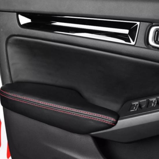 4pcs Leather Door Armrest Cover For Honda Civic Sedan Decor Accessories