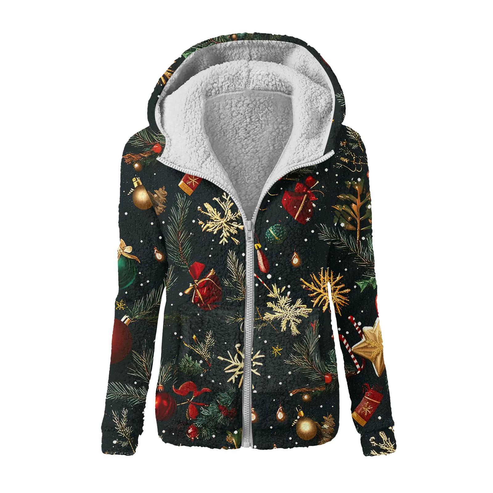 

Женская модная толстовка с принтом, свободная плюшевая куртка с капюшоном на молнии XXL тёмно-синий