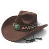 JYL TS DIY Button Cowboy Hat Unisex Western Elegant Birthday Party Felt Hat
