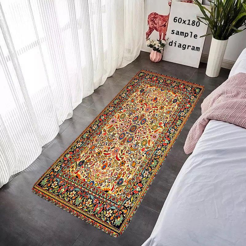 Hallway Door Mats Interior Foot Rug Persian Style Welcome Floor Mat for Entryway Rectangle Carpet Kitchen Rugs Fluffy Home Decor