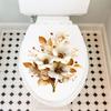 Kreativer Blumen-Toilettenaufkleber Wasserdicht Selbstklebend Abnehmbar Badezimmerdekoration
