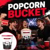 Metalowy Pojemnik do Przechowywania z Nadrukiem w Kształcie Wiaderka do Popcornu do Domowego Kina lub na Imprezy Trwała i Lekka Metalowa Konstrukcja
