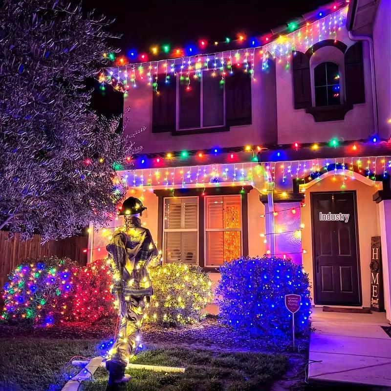 Solar-Powered Christmas LED String Lights for Outdoor Garden and Courtyard Decor