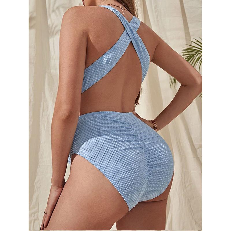 Women’s Maternity One-Piece Swimsuit, Solid Color Double Strap Loose-Fit Backless Pregnancy Swimwear
