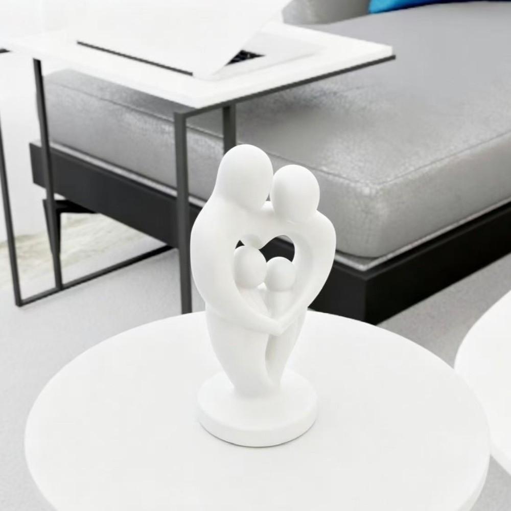 Plastic Minimalist Figure Statue Unique Parent-Child Figurine Living Room Decor