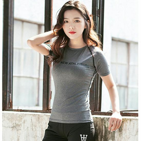 Summer Yoga Quick-Dry Slimming Short Sleeve T-Shirt