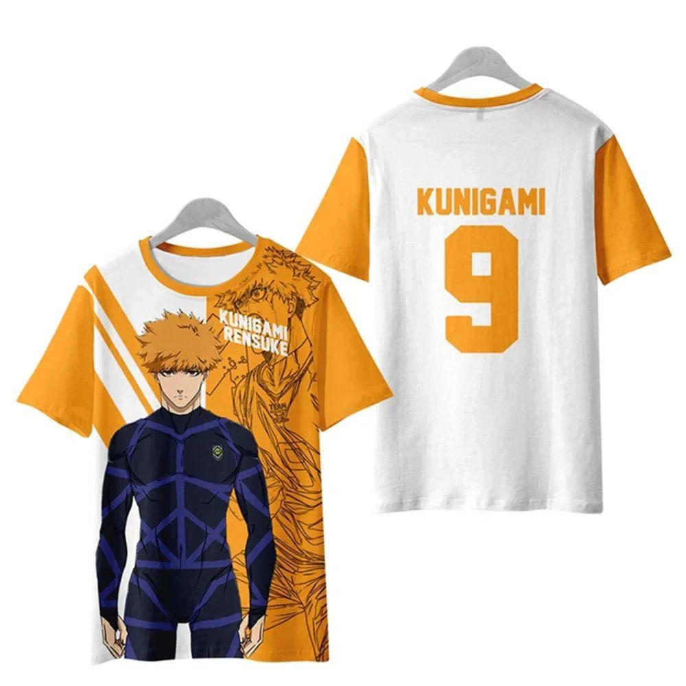 Summer Men's T-shirt With Blue Lock Anime 3D Print Casual And Fashionable Round Neck T-shirt Casual And Sporty Oversized Tops