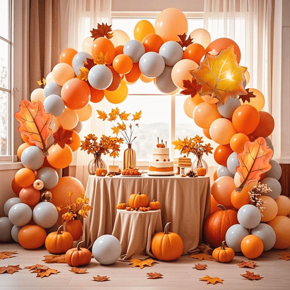 Podzimní balónová svatba narozeniny výročí dekorace scény sada party dekorace