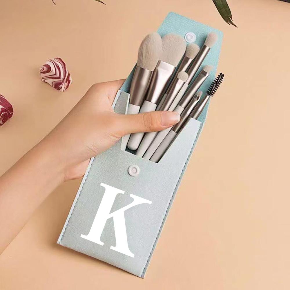 8pcs Travel Makeup Brush Case Kit Brush Organizer Box Powder Brush Nose Eye Shadow Detail Foundation Brushes Travel Accessories
