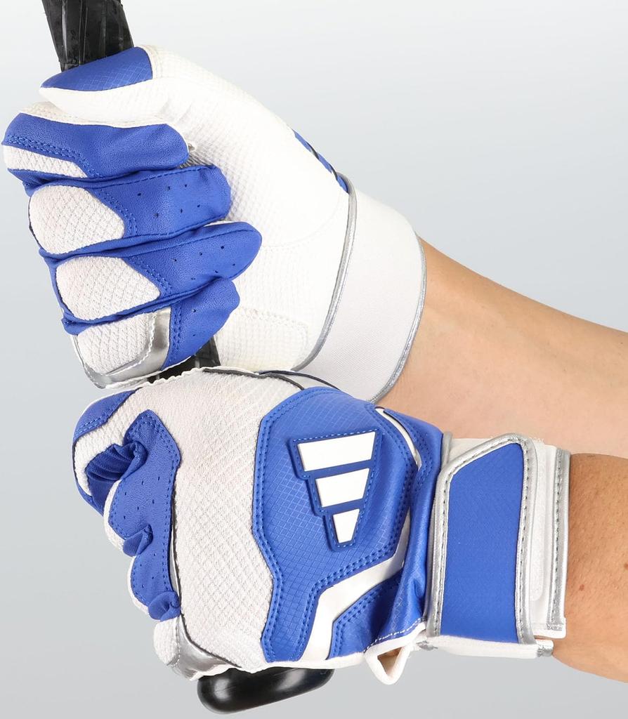 Adidas Baseballové pálkovací 51 Modré x Bílé LBG404 Rukavice, Základní, (2311), Velký,