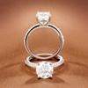 D VVS1 1-3ct Bague Moissanite Ronde Plaqué Or Blanc 18K Argent Sterling s925 avec Diamant GRA Alliances pour Femmes